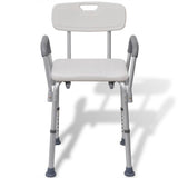 Chaise de douche vidaxl aluminium blanc