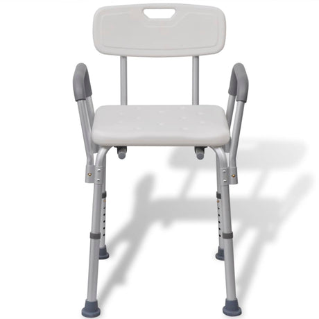 Chaise de douche vidaxl aluminium blanc