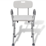 Chaise de douche vidaxl aluminium blanc