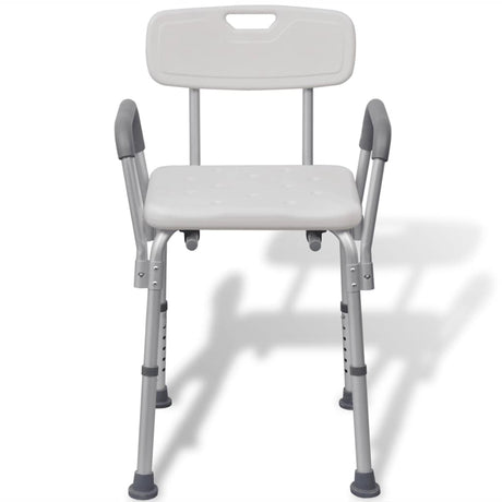 Chaise de douche vidaxl aluminium blanc