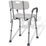 Chaise de douche vidaxl aluminium blanc