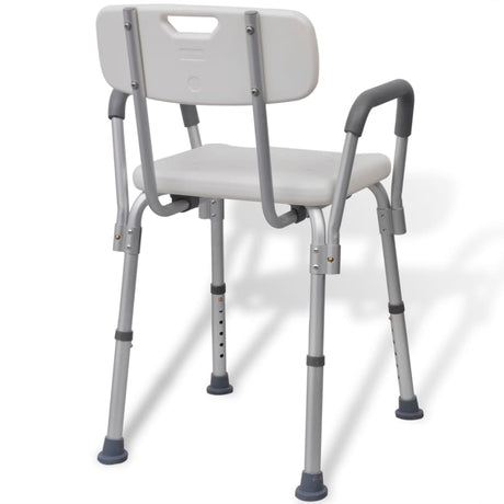Chaise de douche vidaxl aluminium blanc