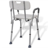 Chaise de douche vidaxl aluminium blanc