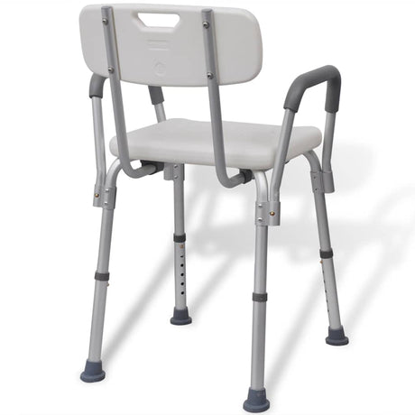 Chaise de douche vidaxl aluminium blanc