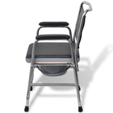 Vidaxl Chaise de toilette en acier noir