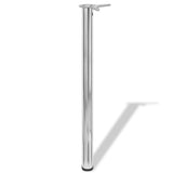 Vidaxl tafelpoten in hoogte verstelbaar chroom 870 mm 4 st