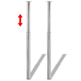Vidaxl tafelpoten telescopisch 710-1100 mm chroom 2 st