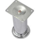 Vidaxl bankpoten rond chroom 180 mm 4 st