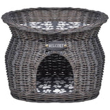 Vidaxl Cat Bed House Scratching Post avec coussin saules