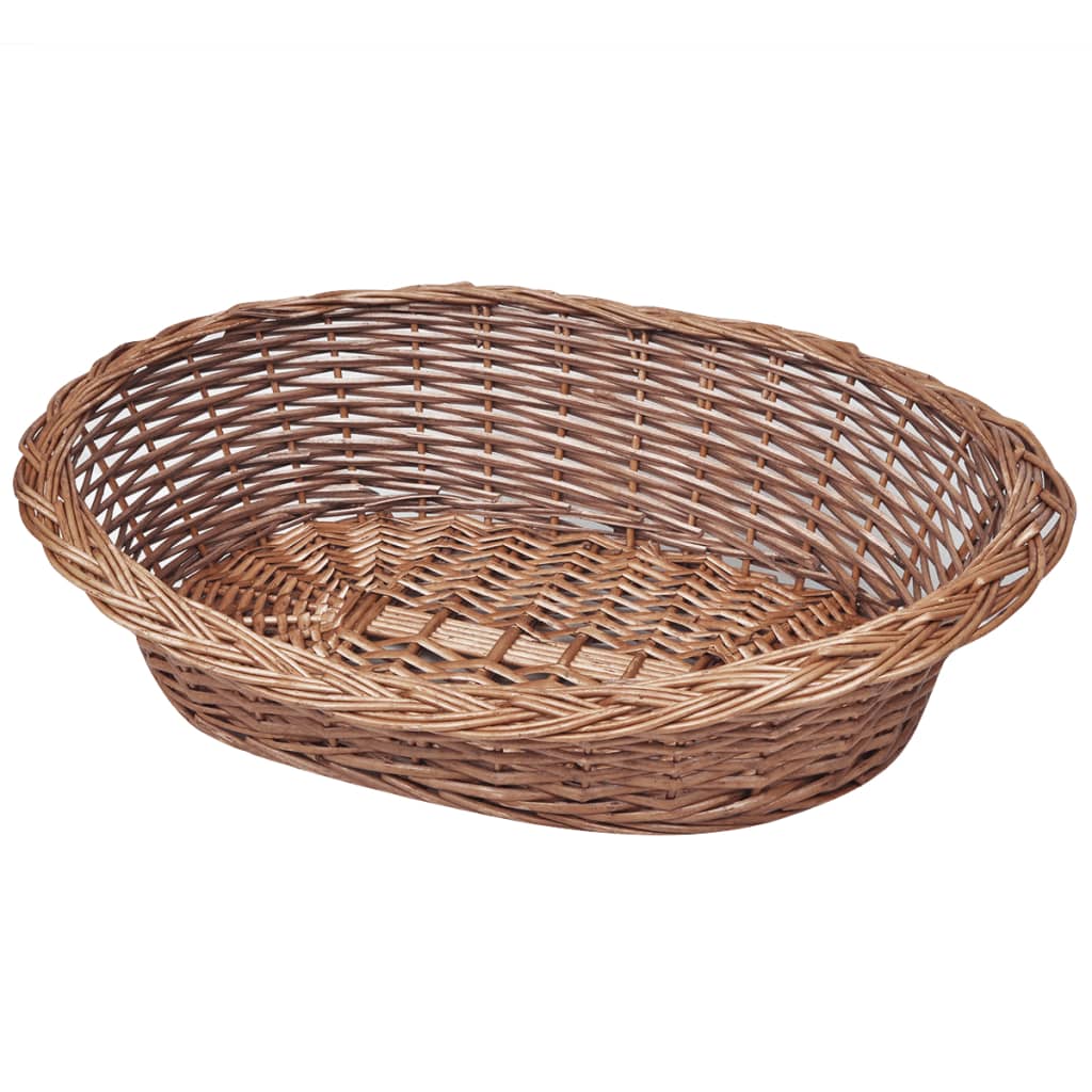 Vidaxl Dog Basket Pet Bed 50 cm Natural Willow