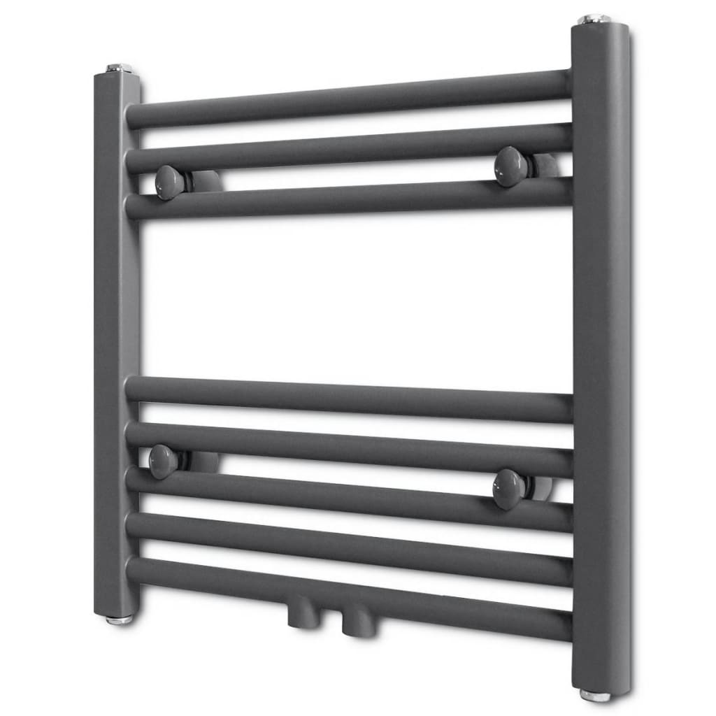 Rack de serviette de radiateur Vidaxl droit 480x480 mm gris