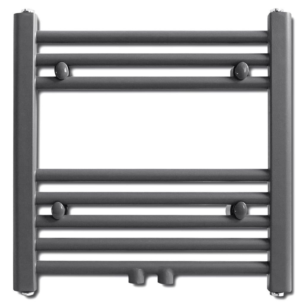 Rack de serviette de radiateur Vidaxl droit 480x480 mm gris