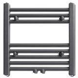 Rack de serviette de radiateur Vidaxl droit 480x480 mm gris