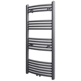 Rack de serviette de radiateur Vidaxl plié 500x1160 mm gris