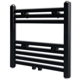 Rack de serviette de radiateur Vidaxl droit 480x480 mm noir