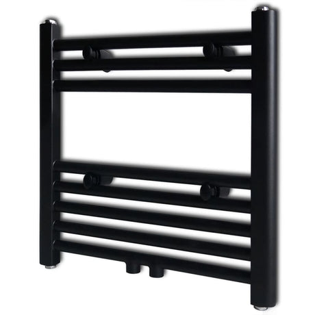 Rack de serviette de radiateur Vidaxl droit 480x480 mm noir