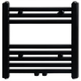 Rack de serviette de radiateur Vidaxl droit 480x480 mm noir