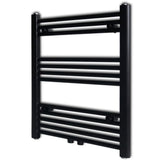 Rack de serviette de radiateur Vidaxl droit 600x764 mm noir