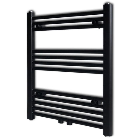 Rack de serviette de radiateur Vidaxl droit 600x764 mm noir