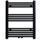 Rack de serviette de radiateur Vidaxl droit 600x764 mm noir