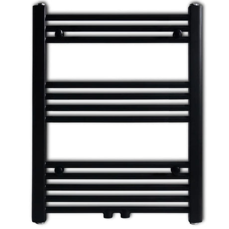 Rack de serviette de radiateur Vidaxl droit 600x764 mm noir