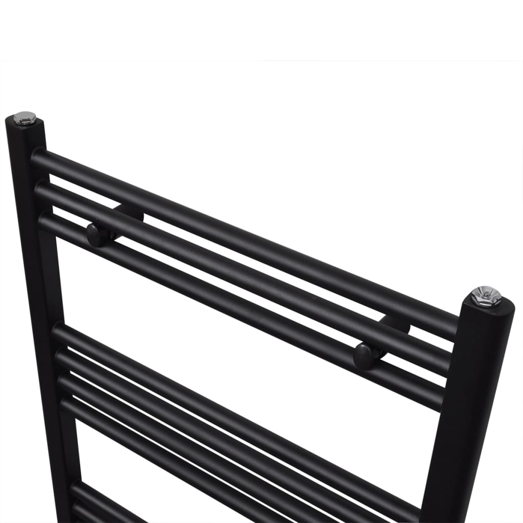 Rack de serviette de radiateur Vidaxl droit 600x764 mm noir
