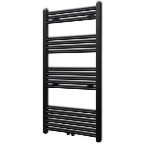Rack de serviette de radiateur Vidaxl droit 600x1160 mm noir