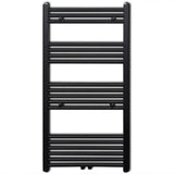 Rack de serviette de radiateur Vidaxl droit 600x1160 mm noir