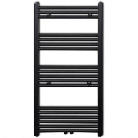 Rack de serviette de radiateur Vidaxl droit 600x1160 mm noir