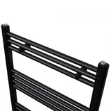 Rack de serviette de radiateur Vidaxl droit 600x1160 mm noir