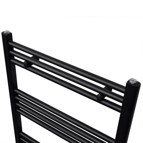 Rack de serviette de radiateur Vidaxl droit 600x1160 mm noir