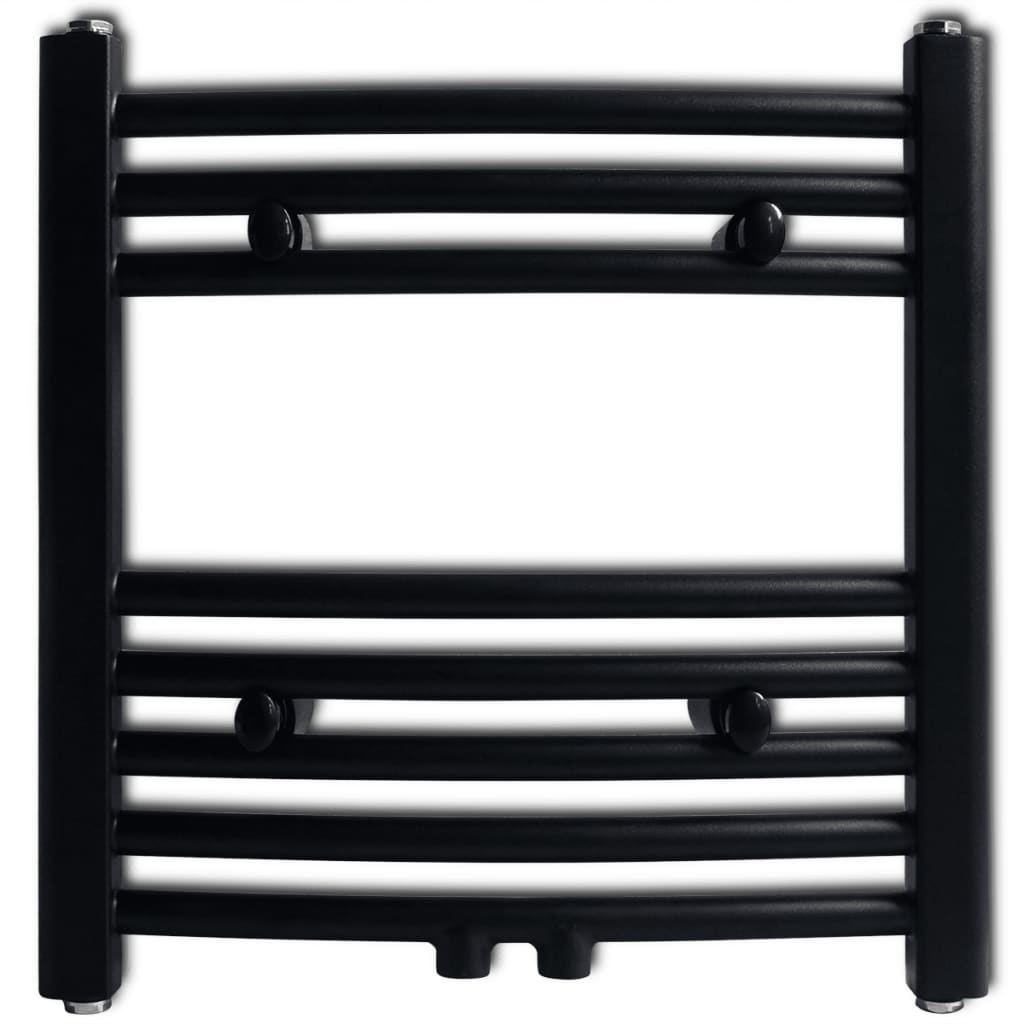 Vidaxl Radiator Towel rack bent 480x480 mm Black