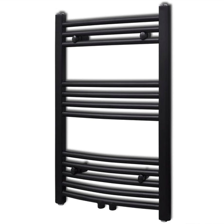 Rack de serviette de radiateur vidaxl plié 500x764 mm noir