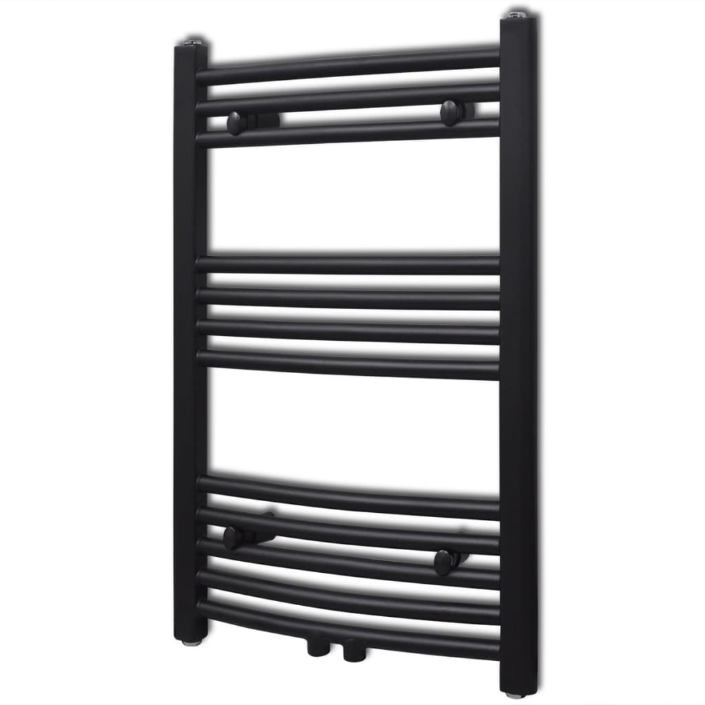 Vidaxl Radiator Towel rack bent 500x764 mm Black