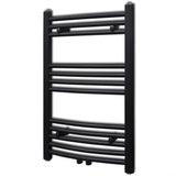 Vidaxl Radiator Towel rack bent 500x764 mm Black