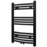 Rack de serviette de radiateur vidaxl plié 500x764 mm noir