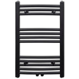 Vidaxl Radiator Towel rack bent 500x764 mm Black