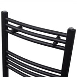 Vidaxl Radiator Towel rack bent 500x764 mm Black