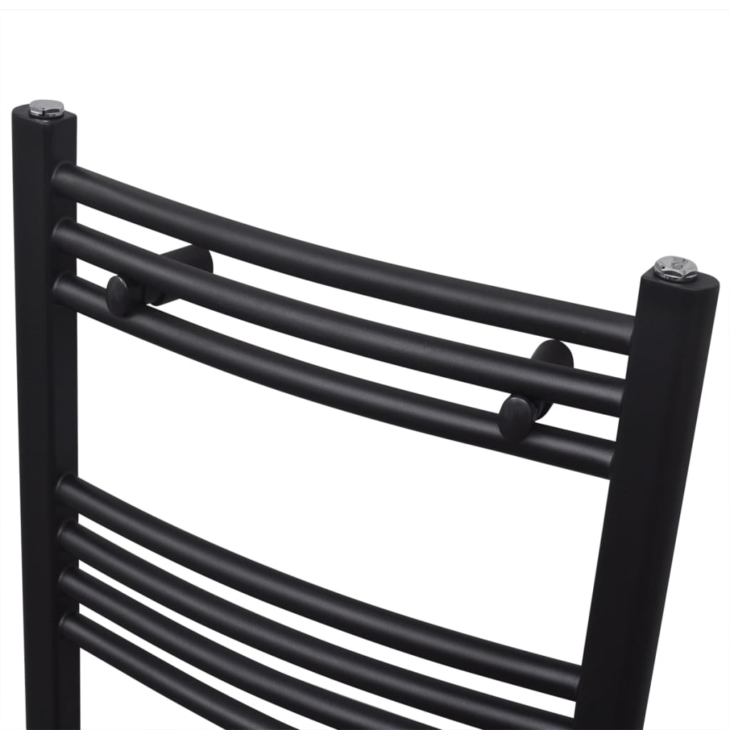 Rack de serviette de radiateur Vidaxl plié 500x1160 mm noir