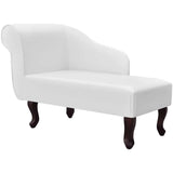 Vidaxl chaise longue kunstleer wit