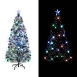 Arbre de Noël vidaxl avec LED et standard 210 cm à fibre optique