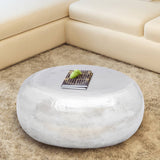 Vidaxl salontafel gehamerd aluminium zilverkleurig
