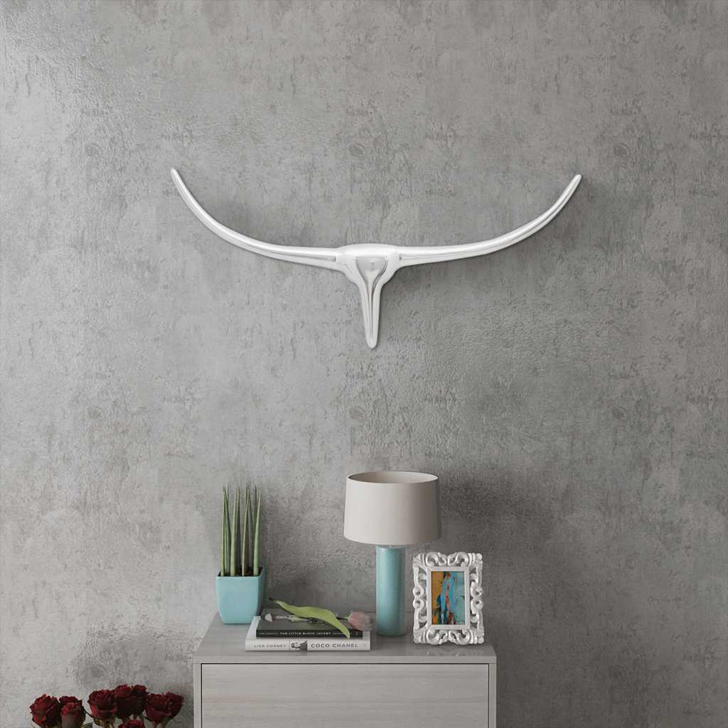 Vidaxl Bull's Head for the Wall Aluminium 72 cm Colore en argent