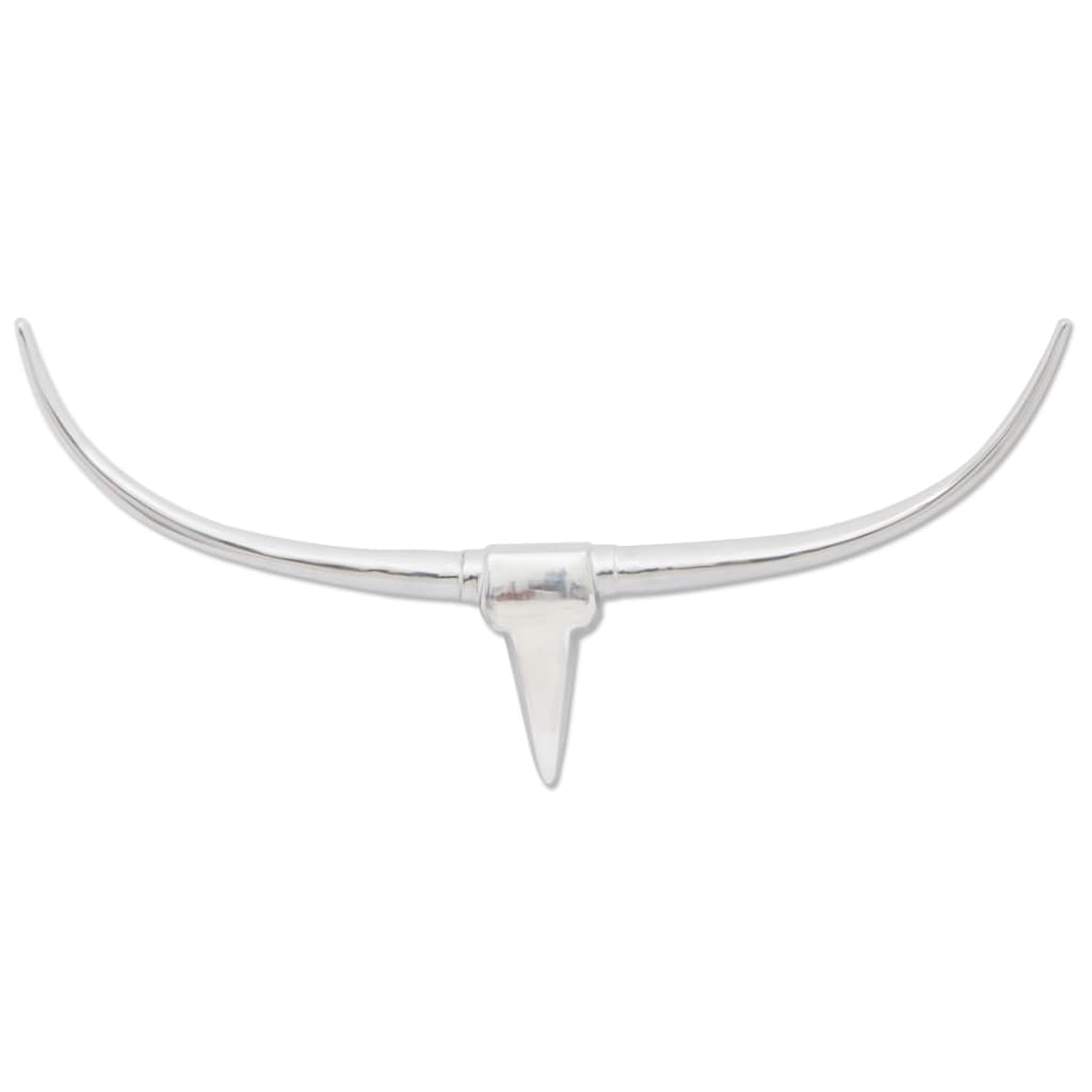 Vidaxl Bull Head per il muro in alluminio da 96 cm di colore argento