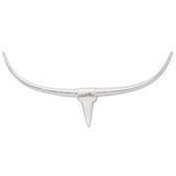 Vidaxl Bull Head per il muro in alluminio da 96 cm di colore argento