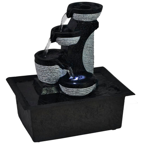 Vidaxl Fountaine intérieure avec éclairage LED polyrésine