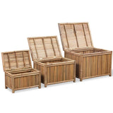 Vidaxl opbergdozen bamboe 3 st