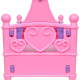 Lit de poupée vidaxl pour la chambre des enfants rose + violet