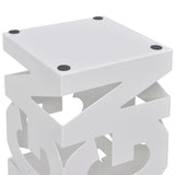 Parapluie Vidaxl et porte-bâton de marche en acier carré blanc 48,5 cm