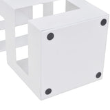 Parapluie Vidaxl et porte-bâton de marche en acier carré blanc 48,5 cm